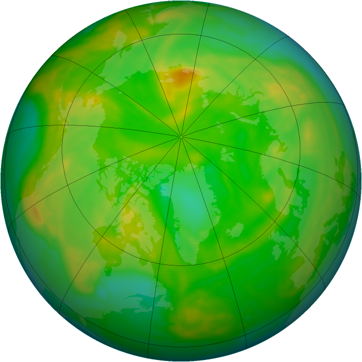 Arctic ozone map for 10 June 2008